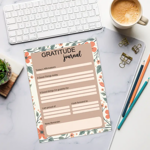Dreamy Floral Gratitude Journal Notepad for Creative Inspiration - Dipaliz - Notepads
