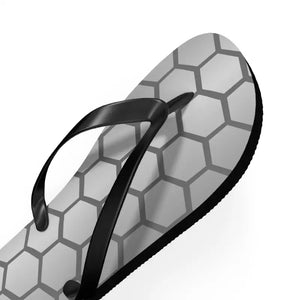 Stylish Gray Hexagon Flip Flops - Modern Pattern Design - Dipaliz - Slippers