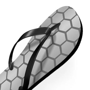 Stylish Gray Hexagon Flip Flops - Modern Pattern Design - Dipaliz - Slippers