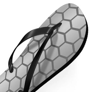 Stylish Gray Hexagon Flip Flops - Modern Pattern Design - Dipaliz - Slippers