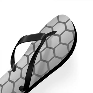 Stylish Gray Hexagon Flip Flops - Modern Pattern Design - Dipaliz - Slippers