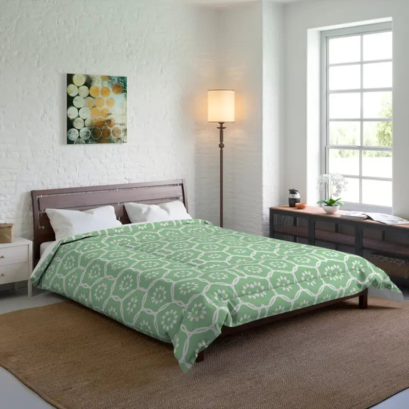 Dream in Style with Green Abstract Bliss Comforter - 88’’ × Home Decor