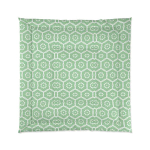 Green Abstract Pattern Comforter Soft Cozy Bedding Dipaliz - Quilts & Comforters