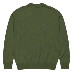 Green Argyle Diamond Knit Cardigan - Cozy Layering Essential - Dipaliz - Cardigans