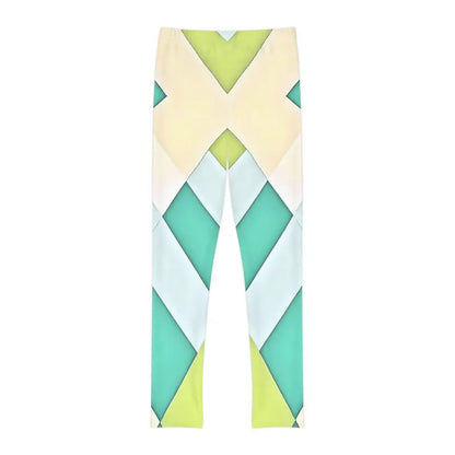 Rock the Trend: Green Checkered Full-length Leggings - Kids Clothes