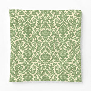 Green Damask Cotton Comforter - Vintage Floral - Dipaliz - Quilts & Comforters