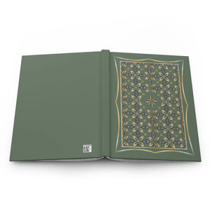 Green Geometric Hardcover Journal - Floral Mosaic - Dipaliz - Journals