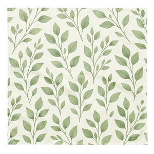 Green Leaves Print Bandana Upf50 Protection - Dipaliz - Bandanas & Headties