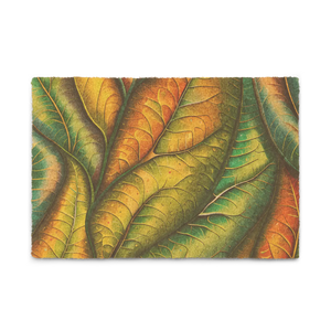Green Leaves Doormat – Botanical Coir 24x16 - Dipaliz - Door Mats