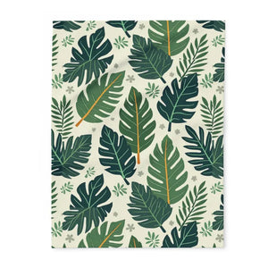 Green Leaves Arctic Fleece Blanket - Luxury Comfort - Dipaliz - Blankets