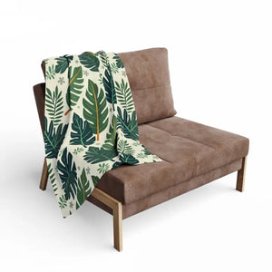 Green Leaves Arctic Fleece Blanket - Luxury Comfort - Dipaliz - 30’’ × 40’’ - Blankets