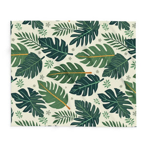 Green Leaves Arctic Fleece Blanket - Luxury Comfort - Dipaliz - Blankets