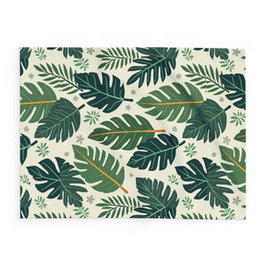 Green Leaves Arctic Fleece Blanket - Luxury Comfort - Dipaliz - Blankets