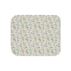 Sherpa Blanket – Cozy Green Leaves Throw - Dipaliz - Blankets