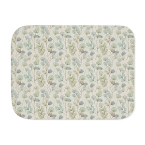 Sherpa Blanket – Cozy Green Leaves Throw - Dipaliz - Blankets