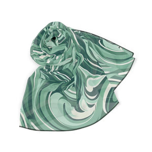 Green Marble Swirl Scarf - Neck Gaiters