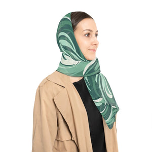Green Marble Swirl Scarf - Neck Gaiters