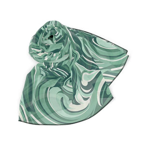 Green Marble Swirl Scarf - Neck Gaiters