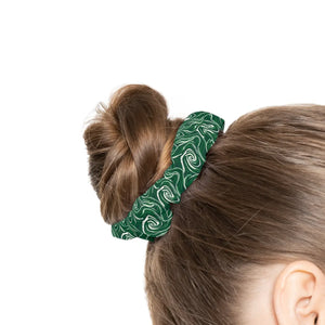 Green Marble Swirl Scrunchie - Hair Accessories