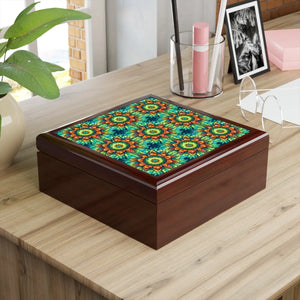 Colorful Geometric Jewelry Box - Keeps Valuables Safe - Dipaliz