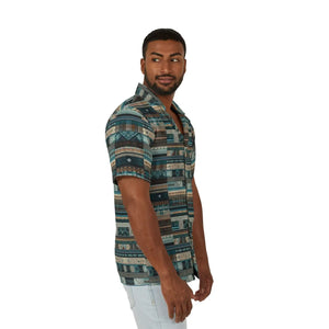 Green Plaid Hawaiian Camp Shirt - Summer Polyester - Dipaliz - Shirts