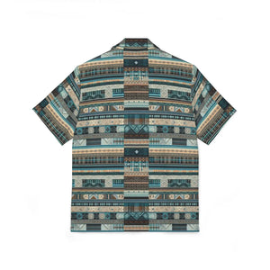 Green Plaid Hawaiian Camp Shirt - Summer Polyester - Dipaliz - Shirts