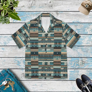 Green Plaid Hawaiian Camp Shirt Bold Summer Style - Dipaliz - Xs - Shirts