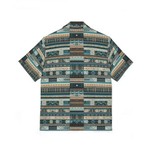 Green Plaid Hawaiian Camp Shirt Bold Summer Style - Dipaliz - Shirts