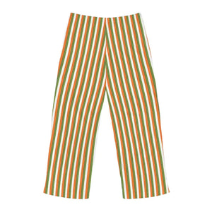 Men’s Pajama Pants - Bold Green Striped Comfort - Dipaliz - Pajamas