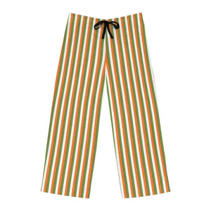 Men’s Pajama Pants - Bold Green Striped Comfort - Dipaliz - Xs / White Stitching - Pajamas