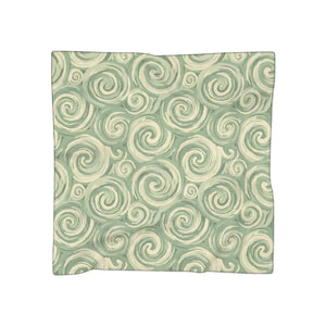 Green Swirl Pattern Scarf – Lightweight Fashion Accessory - Neck Gaiters