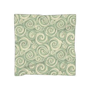 Green Swirl Pattern Scarf – Lightweight Fashion Accessory - Neck Gaiters