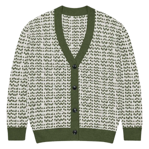 Green Trees Knit Cardigan - Nature Inspired Comfort - Dipaliz - l - Cardigans