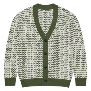 Green Trees Knit Cardigan - Nature Inspired Comfort - Dipaliz - m - Cardigans