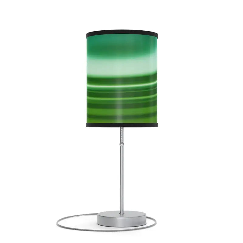 Illuminate Elegantly with the Greenish Ripples Steel Lamp - Black / Silver / one Size Home Decor