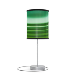 Greenish Ripples Lamp on a Stand Wavy Pattern Steel - Dipaliz - Black / Silver / one Size - Lamps