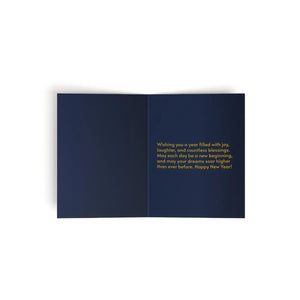 Vibrant New Year Greeting Cards – Cardstock - Dipaliz - & Note