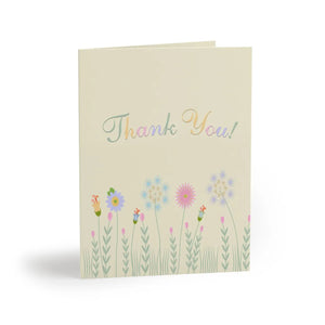 Floral Greeting Cards – Matching White Envelopes - Dipaliz - & Note