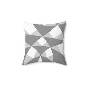 Grey Abstract Polyester Square Pillow - Soft Comfort - Dipaliz - 14’’ × - Throw Pillows