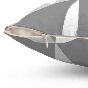 Grey Abstract Polyester Square Pillow - Soft Comfort - Dipaliz - Throw Pillows