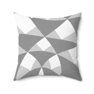 Grey Abstract Polyester Square Pillow - Soft Comfort - Dipaliz - Throw Pillows