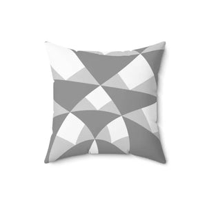 Grey Abstract Polyester Square Pillow - Soft Comfort - Dipaliz - Throw Pillows