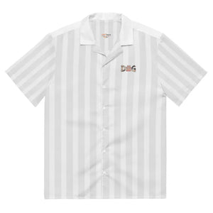 Unisex Button Shirt White Stripes Dog Emblem Cool Style Dipaliz - 2xs - Shirts