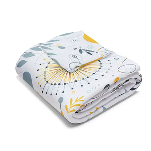 Arctic Fleece Blanket - Grey Yellow Cozy Comfort - Dipaliz - Blankets