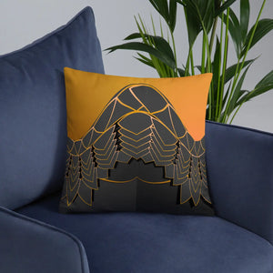Golden Pattern Throw Pillows – Concealed Zipper - Dipaliz