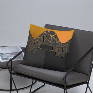 Golden Pattern Throw Pillows – Concealed Zipper - Dipaliz