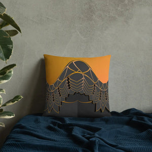 Golden Pattern Throw Pillows – Concealed Zipper - Dipaliz