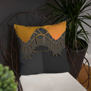 Golden Pattern Throw Pillows – Concealed Zipper - Dipaliz