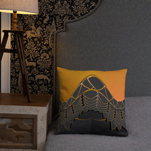 Golden Pattern Throw Pillows – Concealed Zipper - Dipaliz