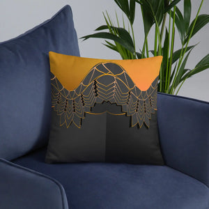 Golden Pattern Throw Pillows – Concealed Zipper - Dipaliz